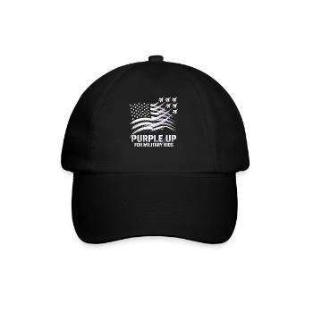 Violet pour les enfants militaires - Casquette classique - noir/noir - Devant