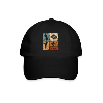 Bocce and Petanque Player Graphic - Baseball Cap - black/black - Front