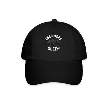 Need More Sleep Dog Motif for Dog Lovers and - Baseball Cap - black/black - Front