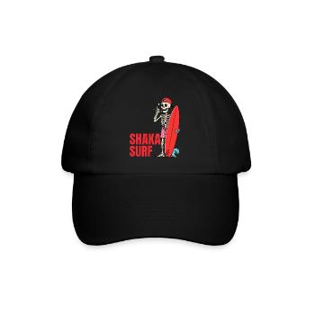 Shaka Surf Skeleton Surfing Summer Surfer - Baseball Cap - black/black - Front
