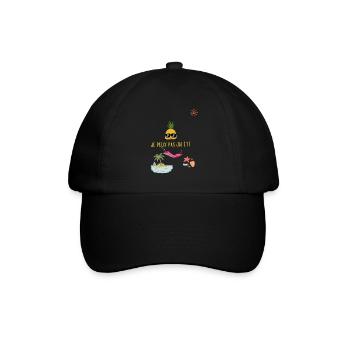 Ananas chic été hamac - Casquette classique - noir/noir - Devant