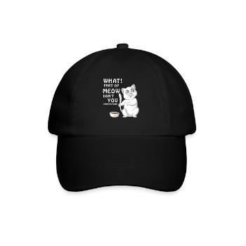Quelle partie de Miaou ne comprends-tu pas la nourriture pour chat - Casquette classique - noir/noir - Devant