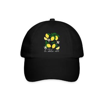 La Dolce Vita Zitronen - Baseballkappe - Schwarz/Schwarz - Vorne