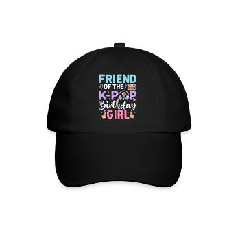 BFF of The K-Pop Birthday Girl - Baseballkappe - Schwarz/Schwarz - Vorne
