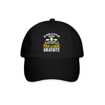Futur Marié Cadeau humour EVG personnalisé - Casquette classique - noir/noir - Devant
