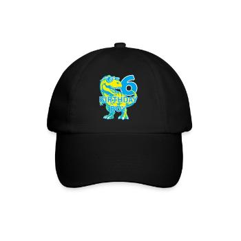 DINO 6 ANS DINOSAURE 6E ANNIVERSAIRE - Casquette classique - noir/noir - Devant
