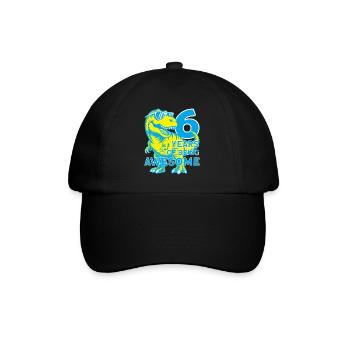 DINO 6 ANS DINOSAURE 6E ANNIVERSAIRE - Casquette classique - noir/noir - Devant