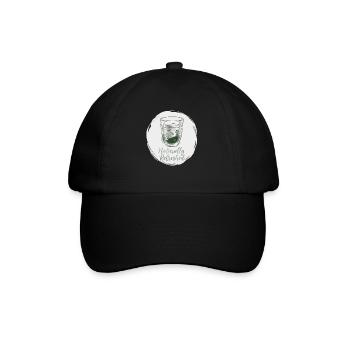Tea Drinker Saying Naturally Refreshed Tea - Baseball Cap - black/black - Front