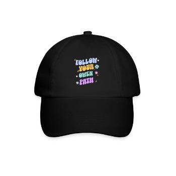 Follow Your Path – Pastel Retro Typography - Baseball Cap - black/black - Front