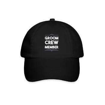 Groom Crew - Baseball Cap - black/black - Front