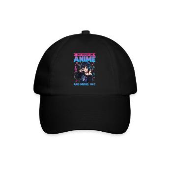 Anime et musique Chibi - Casquette classique - noir/noir - Devant
