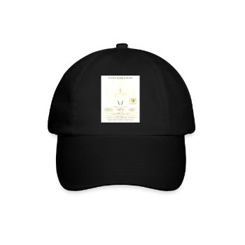 Fleur de Lys et Spirale de Fibonacci - Casquette classique - noir/noir - Devant