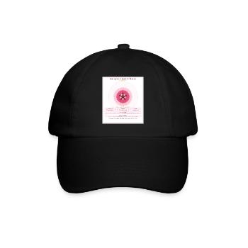 Rosace Fibonacci Rose Délicate - Casquette classique - noir/noir - Devant