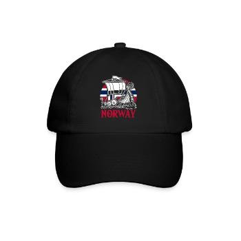 Vacances en Norvège dans les fjords de Norge Voyage en Scandinavie - Casquette classique - noir/noir - Devant