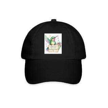 Hurra: Erster Kindergartenstart - Baseballkappe - Schwarz/Schwarz - Vorne