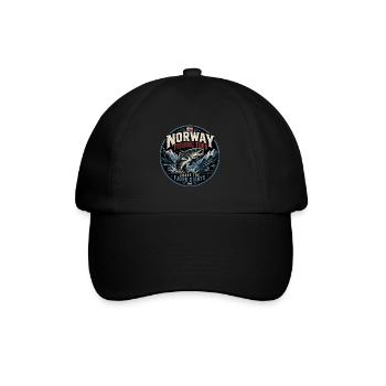 Norwegen Angeln - Baseballkappe - Schwarz/Schwarz - Vorne