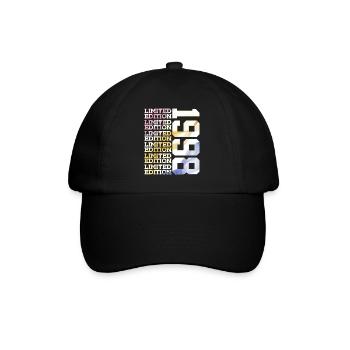 LIMITED EDITION 1998 - 28 JAHRE - 28. GEBURTSTAG - Baseballkappe - Schwarz/Schwarz - Vorne