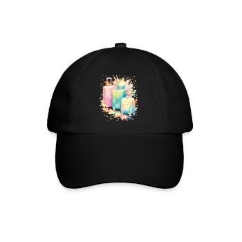 Reisekoffer Pastel Colour Splash Art - Baseballkappe - Schwarz/Schwarz - Vorne