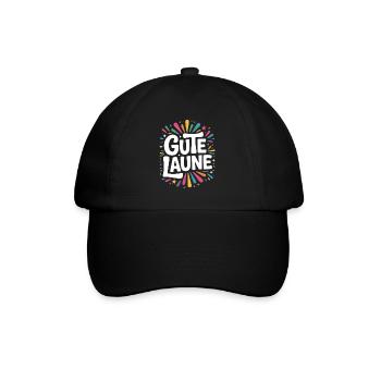 Gute Laune Karneval Fasching Karnevalskostüm Alaaf - Baseballkappe - Schwarz/Schwarz - Vorne