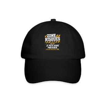 Pète Péteur Cadeau humour personnalisé - Casquette classique - noir/noir - Devant
