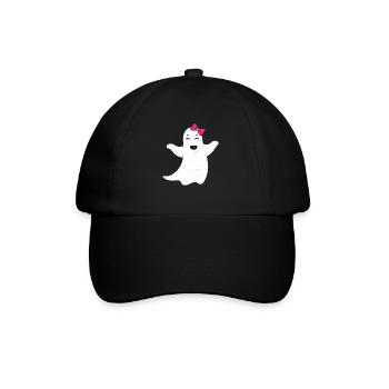 Ghost girl with pink bow - Baseball Cap - black/black - Front