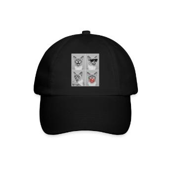 Cats Burma Cat - Baseball Cap - black/black - Front