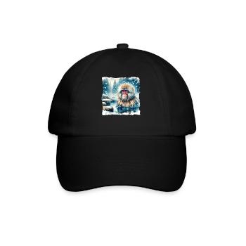Snow Monkey Gift - Baseball Cap - black/black - Front