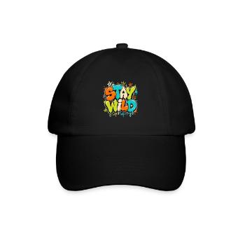 Stay Wild - Baseballkappe - Schwarz/Schwarz - Vorne