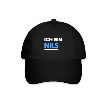 Nils Name Spruch für stolze Nils - Baseballkappe - Schwarz/Schwarz - Vorne