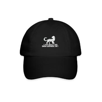 Schneeleopard - Baseballkappe - Schwarz/Schwarz - Vorne