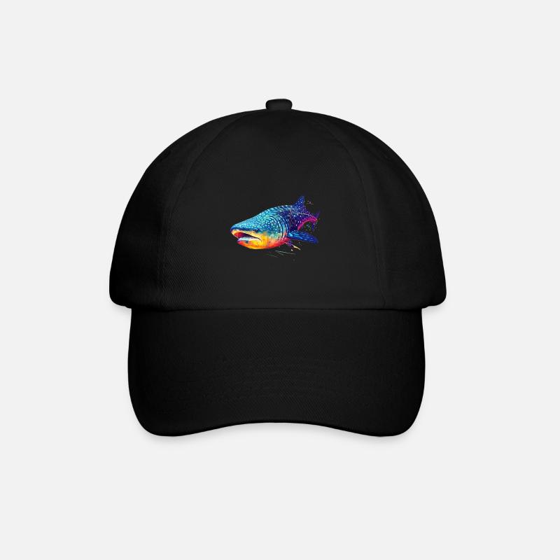 Walhai - Baseballkappe - Schwarz/Schwarz