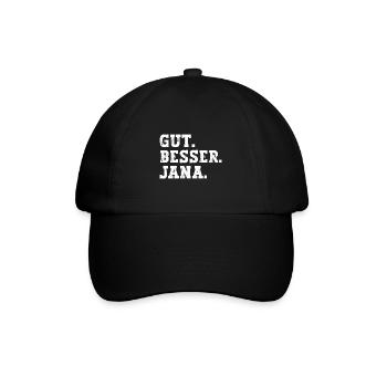 Gut Besser Jana Lustiger Spruch Name Jana - Baseballkappe - Schwarz/Schwarz - Vorne