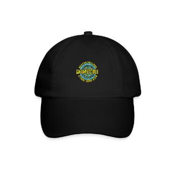 Vorname Dimitri - Baseballkappe - Schwarz/Schwarz - Vorne