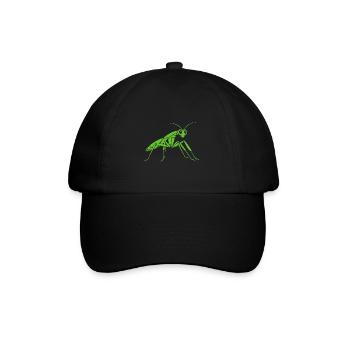 Gottesanbeterin - Baseballkappe - Schwarz/Schwarz - Vorne
