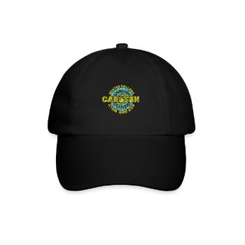 Vorname Carsten - Baseballkappe - Schwarz/Schwarz - Vorne