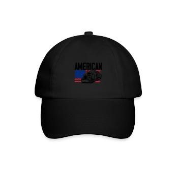 Trucker American Flag Trucks - Truck Driver Trucke - Baseballkappe - Schwarz/Schwarz - Vorne