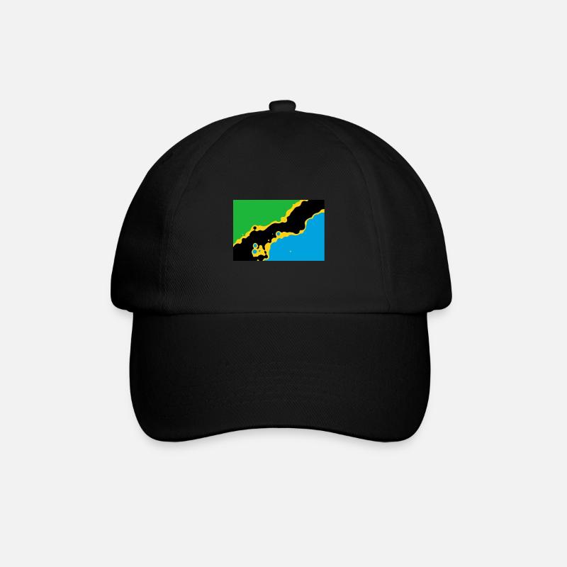 Tansania - Baseballkappe - Schwarz/Schwarz
