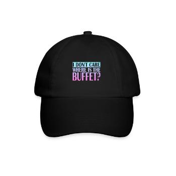 Je me fiche de savoir où est le buffet - Casquette classique - noir/noir - Devant