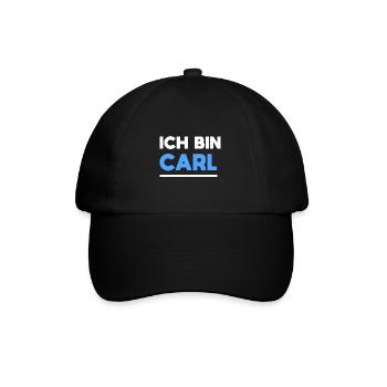Carl Name Spruch für stolze Carls - Baseballkappe - Schwarz/Schwarz - Vorne