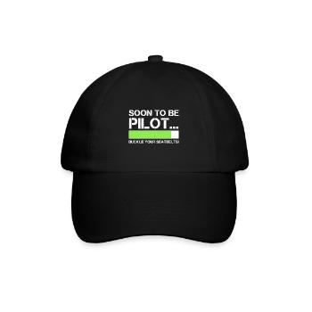 Pilot Pilot Flugzeug Geschenk - Baseballkappe - Schwarz/Schwarz - Vorne