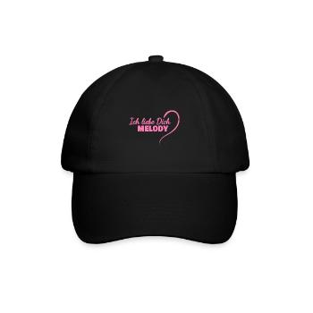 Liebe Melody - Baseballkappe - Schwarz/Schwarz - Vorne