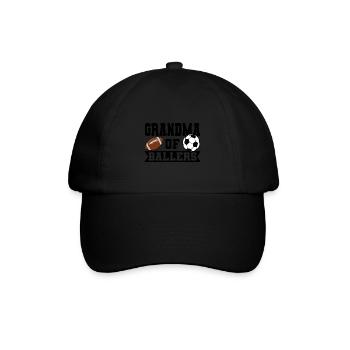 baller fussball baller Geschenk - Baseballkappe - Schwarz/Schwarz - Vorne