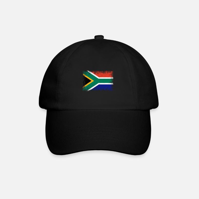 Südafrika als Südafrika - Baseballkappe - Schwarz/Schwarz