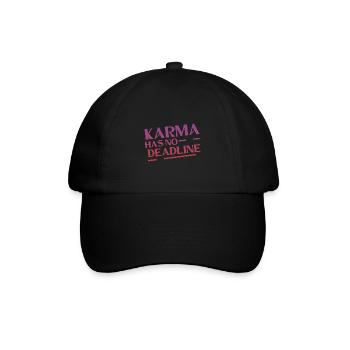 Le karma n’a pas de date limite 4 - Casquette classique - noir/noir - Devant