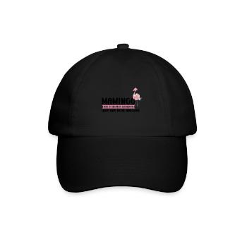 Oma Flamingo Mama Flamingo Oma Geschenk - Baseballkappe - Schwarz/Schwarz - Vorne