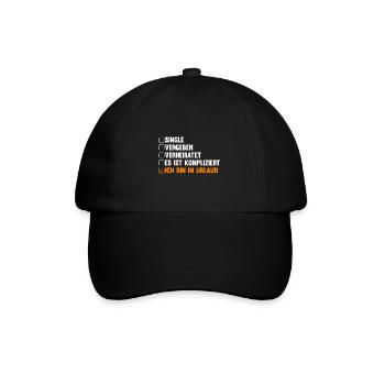 Sommerurlaub Urlauber Urlaub - Baseballkappe - Schwarz/Schwarz - Vorne