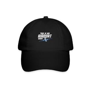 This Is My Airport Shirt Vacation Trip Traveler - Baseball Cap - black/black - Front