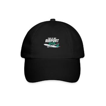 This Is My Airport Shirt Vacation Trip Traveler - Baseball Cap - black/black - Front