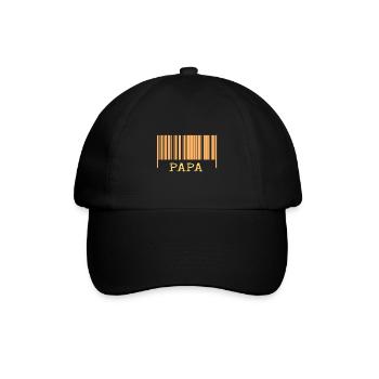 Papa - Baseballkappe - Schwarz/Schwarz - Vorne