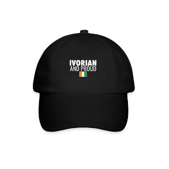 Drapeau ivoirien et fier de la Côte d’Ivoire - Casquette classique - noir/noir - Devant